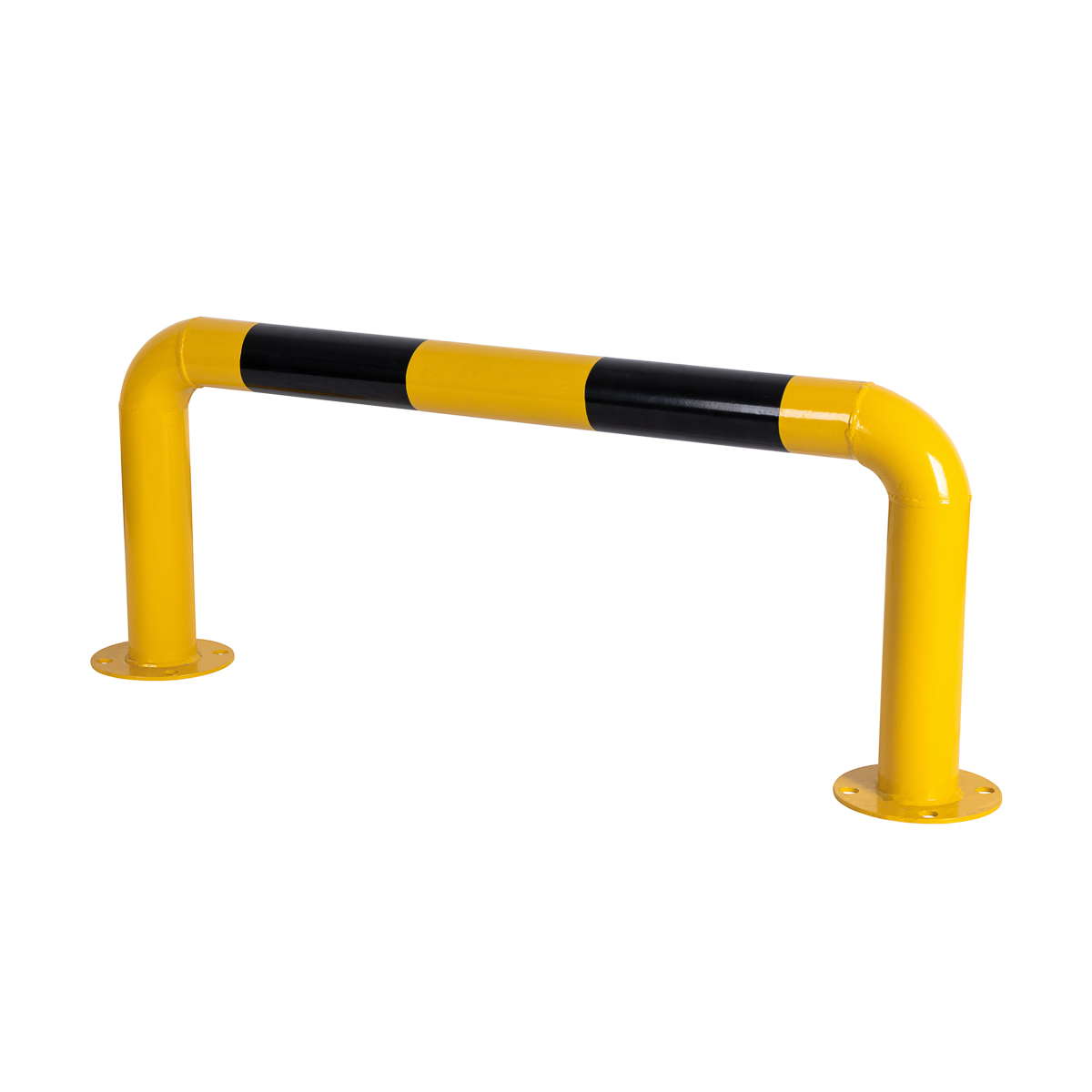 Steel U Post Barrier 1000mm | Black and Yellow |