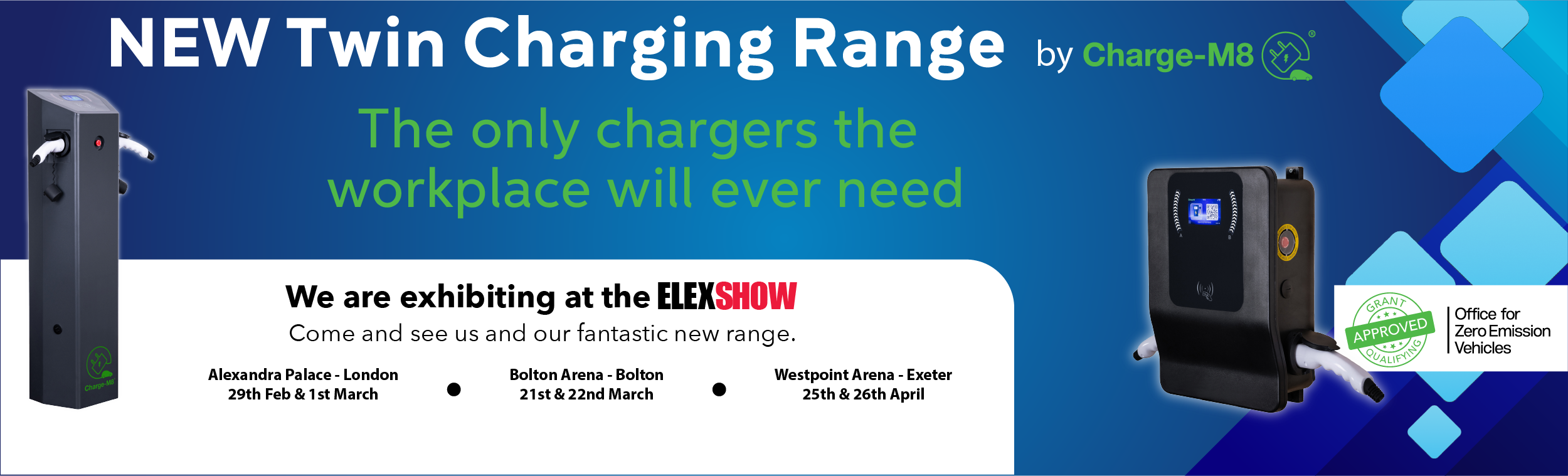Charge-M8 New Twin EV Chargers