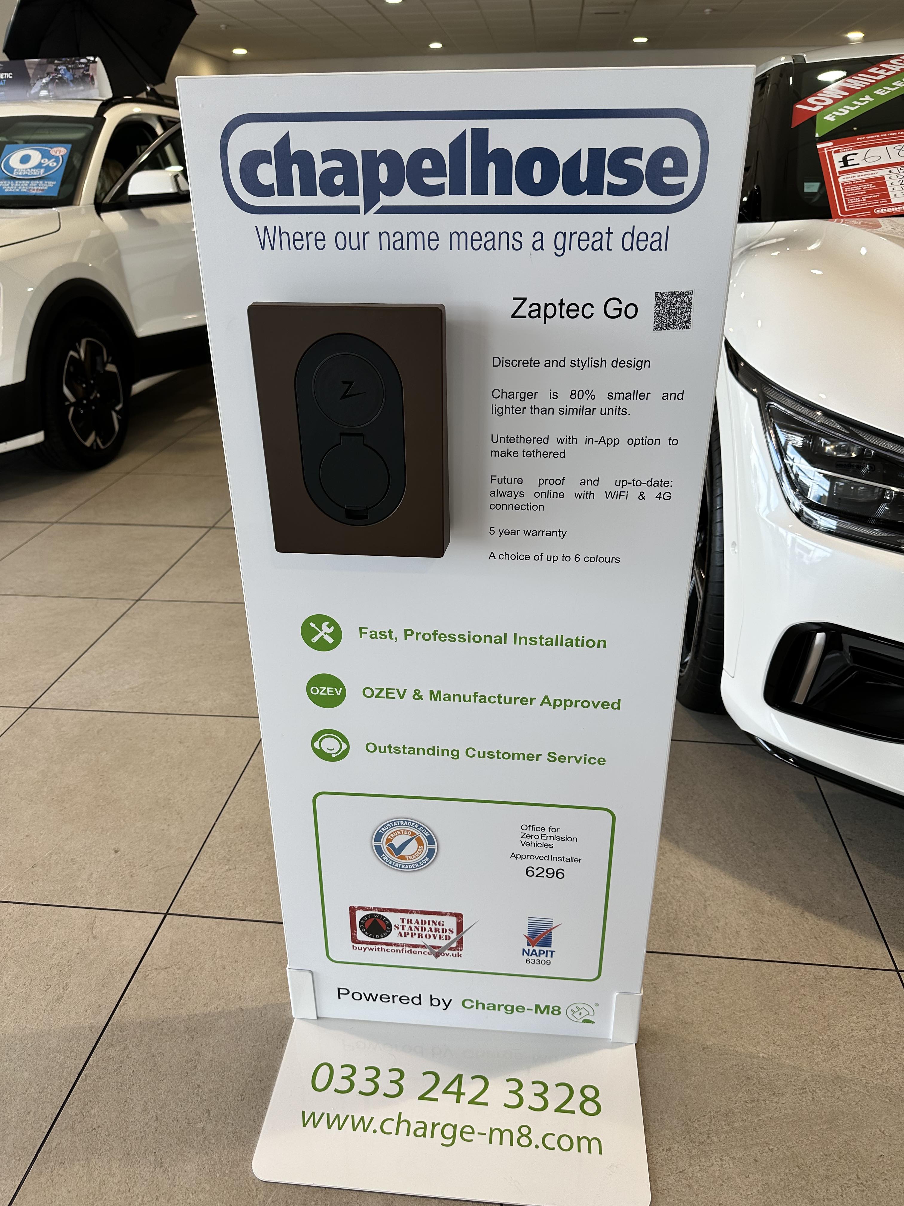 Charge-m8 announces partnership with Chapelhouse Motor Group