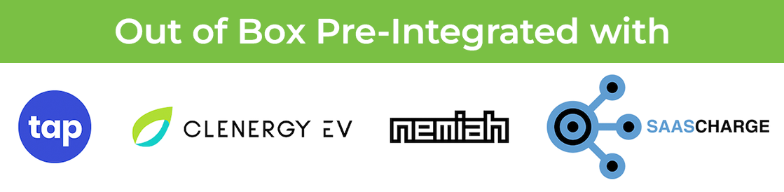 Pre-integrated with leading OCPP CPMS platforms