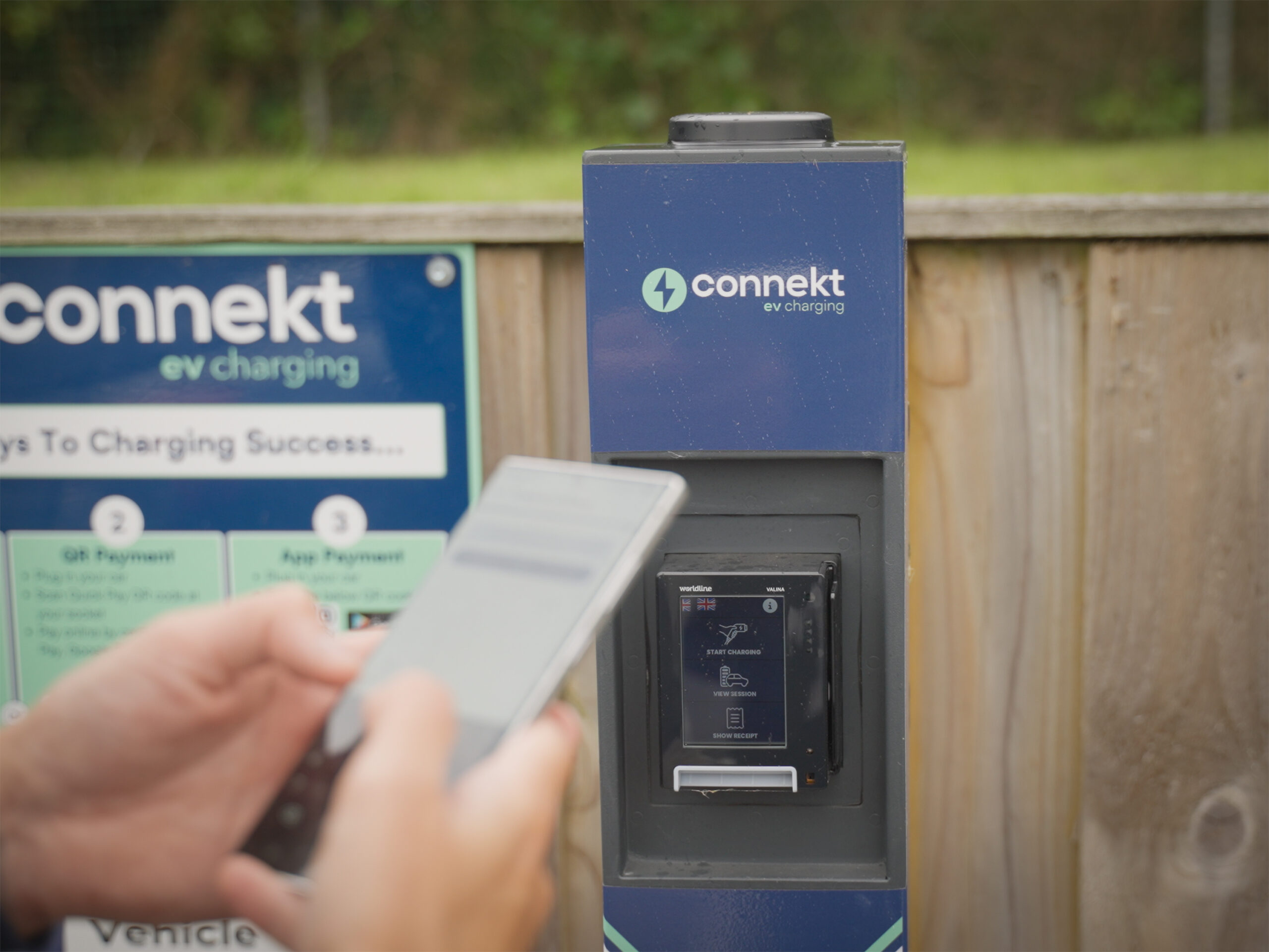 Charge-M8 Sigma kiosk on site at a Verdant Leisure holiday park
